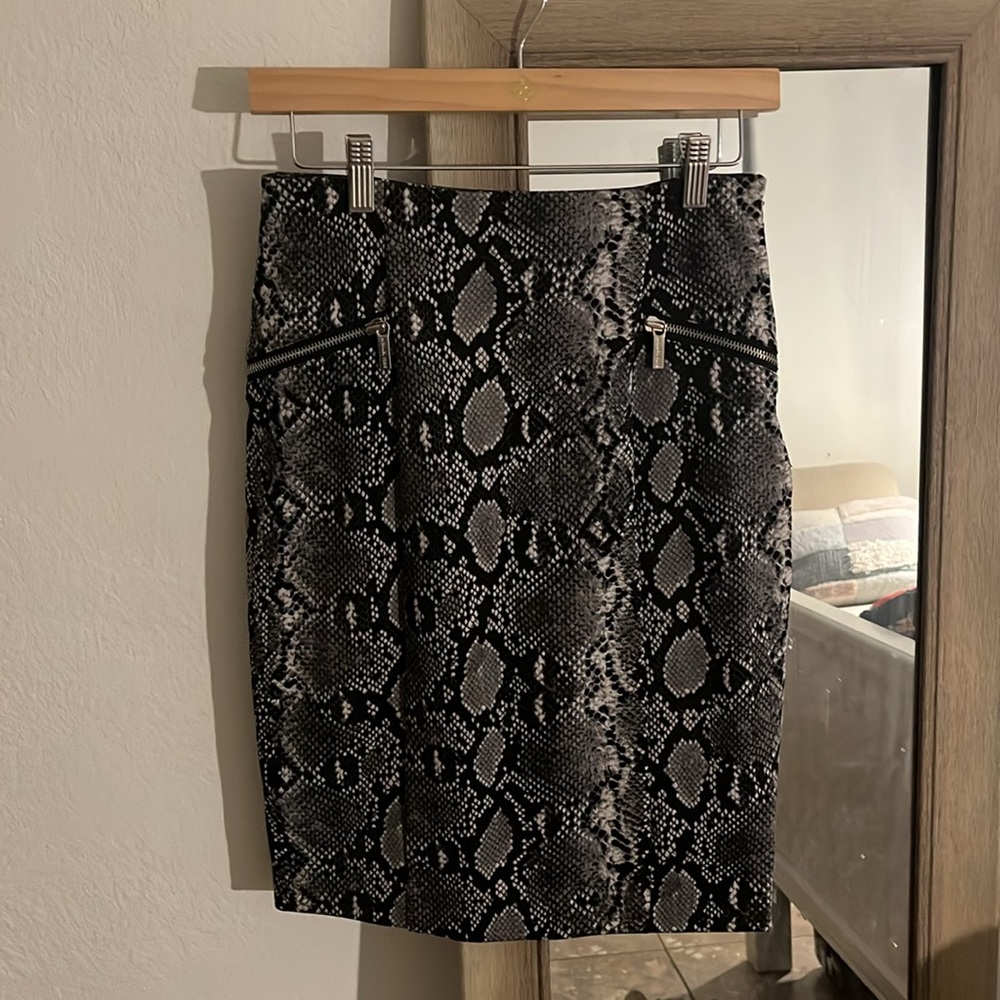 Michael Kors snakeskin print pencil skirt
